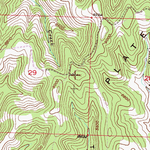 Topographic Map of Roan Plateau, CO
