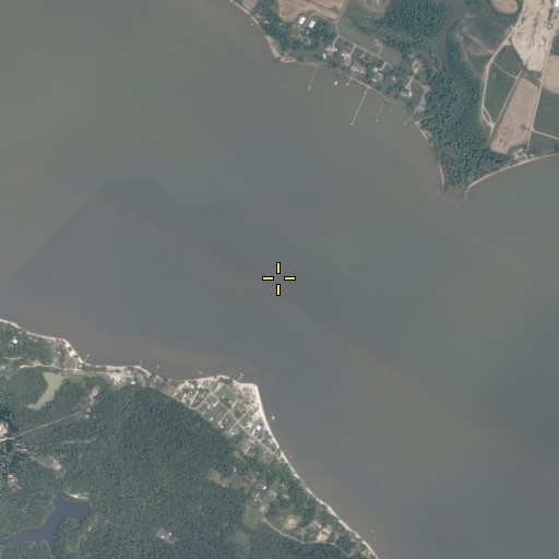 Aerial/Satellite Image of Claremont-Sandy Point Ferry (historical), VA