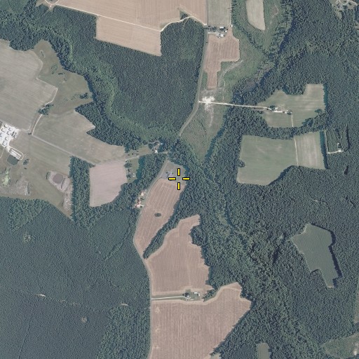 Aerial/Satellite Image of Moores Swamp Cemetery, VA