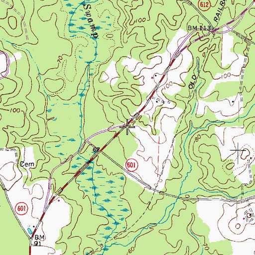 Topographic Map of Otterdam School (historical), VA
