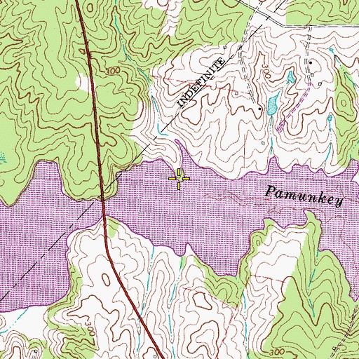 Topographic Map of Dickersons Point, VA