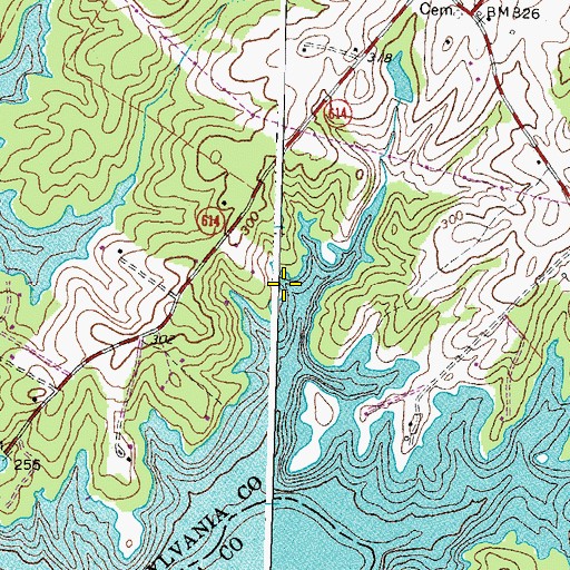 Topographic Map of Dukes Creek Marina, VA