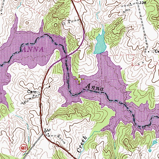Topographic Map of Harris Point, VA