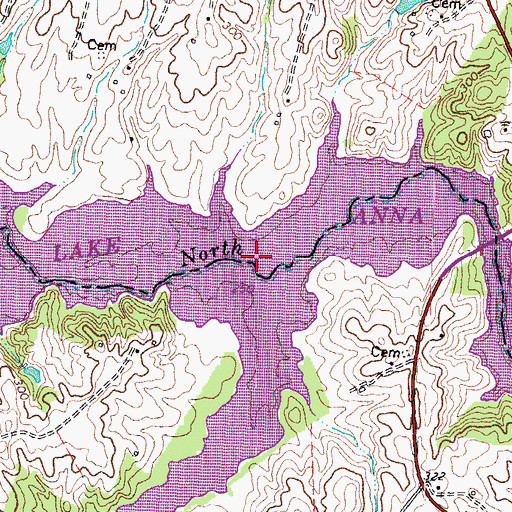 Topographic Map of John Goodwins Ford (historical), VA