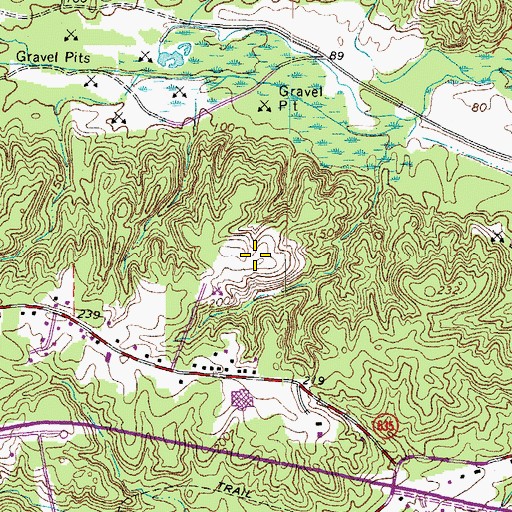 Topographic Map of Lee Hill Park, VA