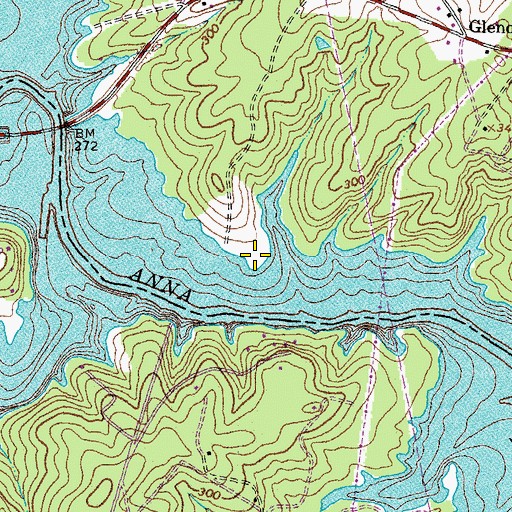 Topographic Map of Seay Point, VA