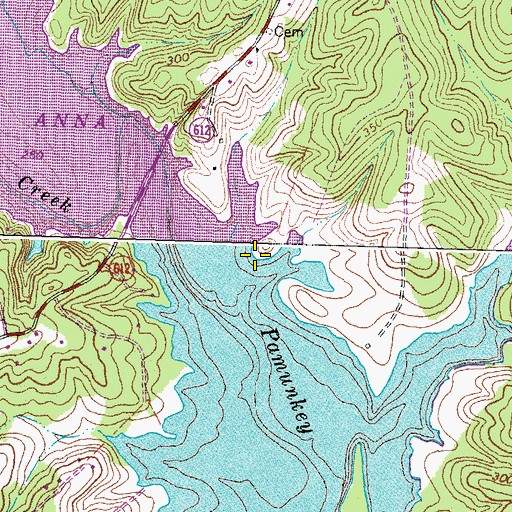 Topographic Map of Ware Point, VA