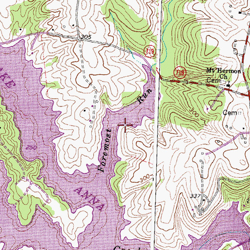 Topographic Map of Woolfolk Point, VA