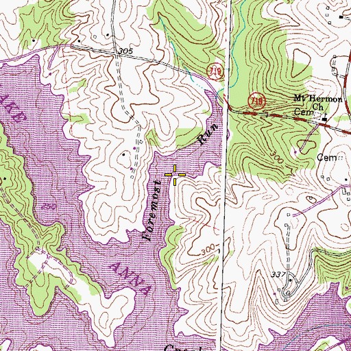 Topographic Map of Woolfolk Point, VA