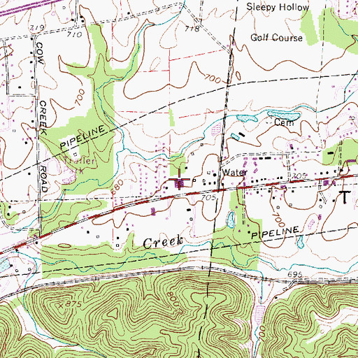 Topographic Map of West Teays Elementary School, WV
