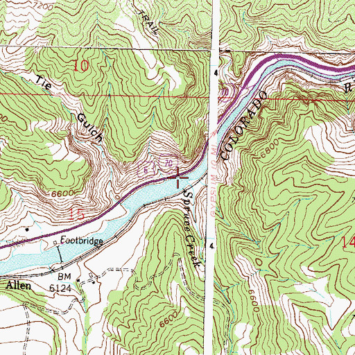 Topographic Map of Spruce Creek, CO