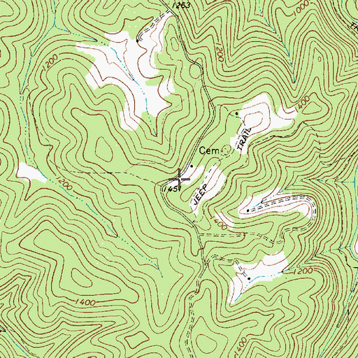 Topographic Map of Cove Hollow School (historical), WV