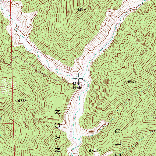 Topographic Map of Hells Hole Canyon, CO