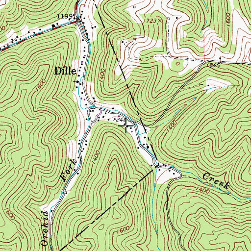 Topographic Map of Dille School (historical), WV