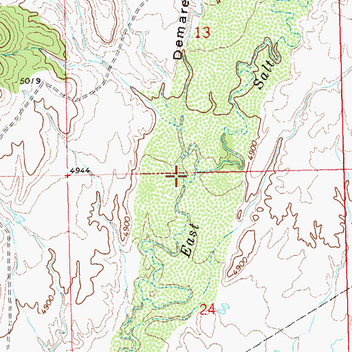 Topographic Map of Demaree Canyon, CO