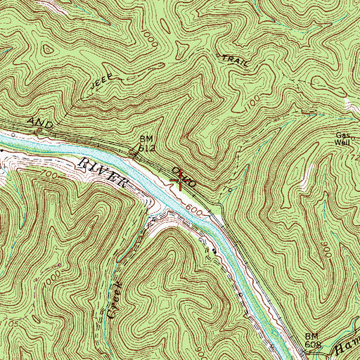Topographic Map of Bolin (historical), WV