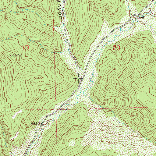 Topographic Map of Post Canyon, CO
