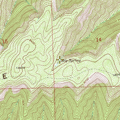Topographic Map of Big Spring, CO