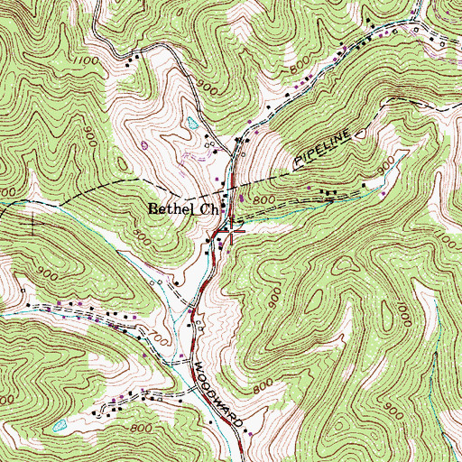 Topographic Map of Aetna School (historical), WV