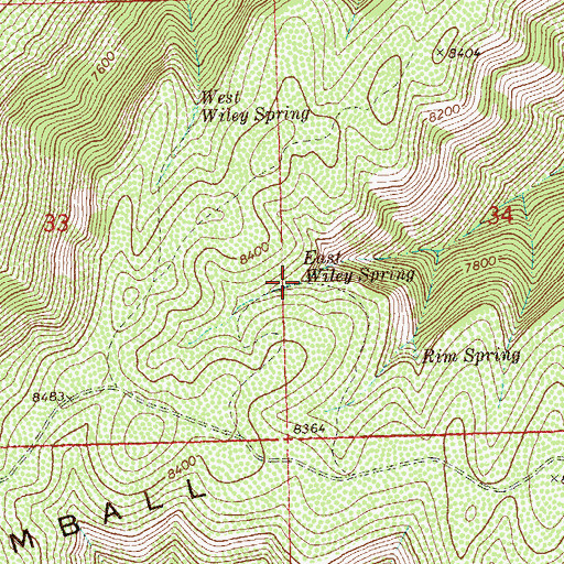 Topographic Map of East Wiley Spring, CO