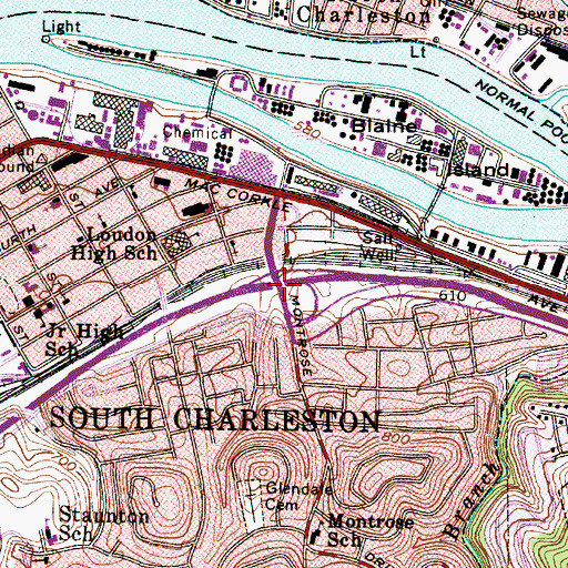 Topographic Map of Interchange 56, WV