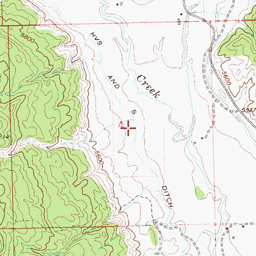 Topographic Map of HVS and S Ditch, CO