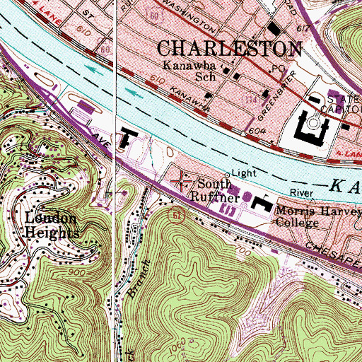Topographic Map of McGwiggan Public School (historical), WV