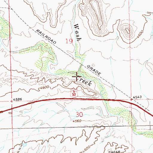 Topographic Map of Badger Wash, CO
