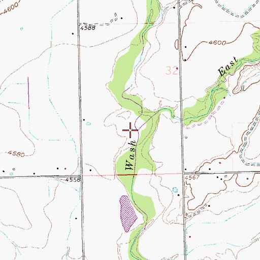 Topographic Map of East Branch Big Salt Wash, CO