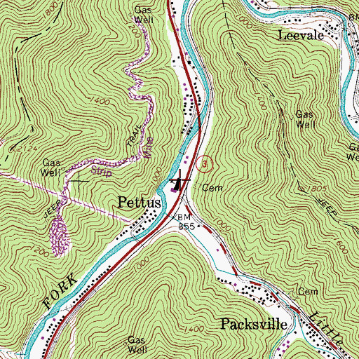 Topographic Map of Raleigh - Boone Technical Center, WV