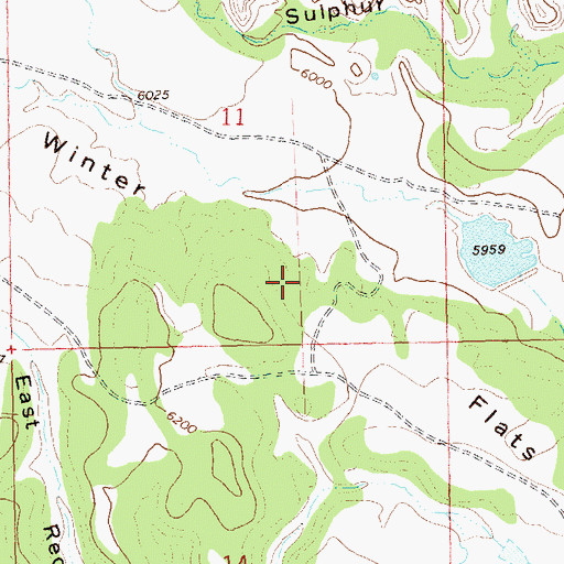 Topographic Map of Winter Flats, CO