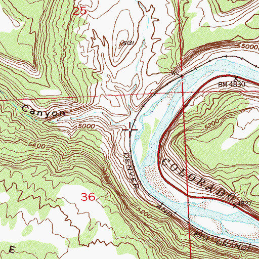 Topographic Map of Jackson Canyon, CO