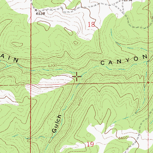 Topographic Map of Lane Gulch, CO