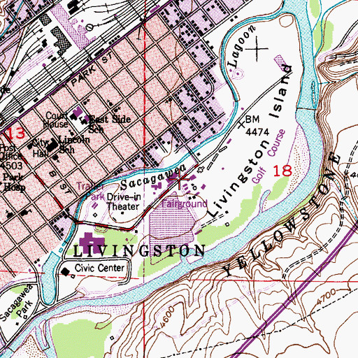 Topographic Map of Saint Marys Catholic Church, MT