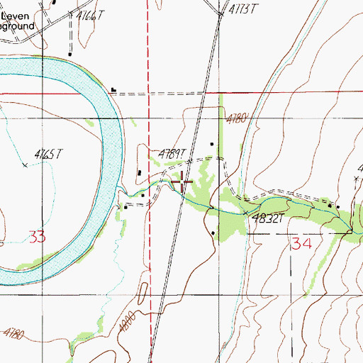 Topographic Map of Paradise Valley Community Church, MT