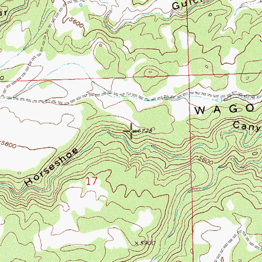 Topographic Map of Wagon Truck Ridge, CO