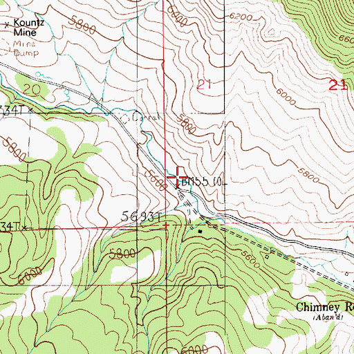 Topographic Map of Gasoway (historical), MT