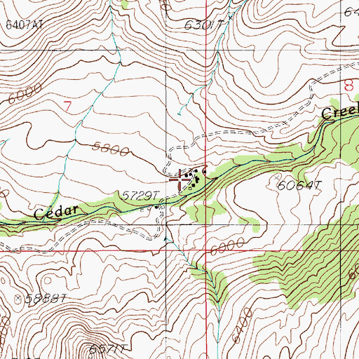 Topographic Map of Duderanch Post Office (historical), MT