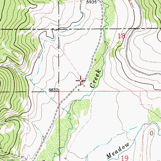 Topographic Map of Lat School (historical), MT