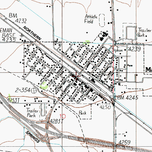 Topographic Map of Hamilton Methodist Church (historical), MT