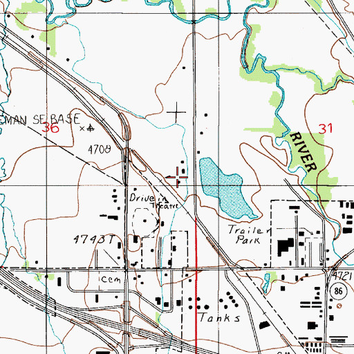 Topographic Map of East Gallatin Recreation Area, MT