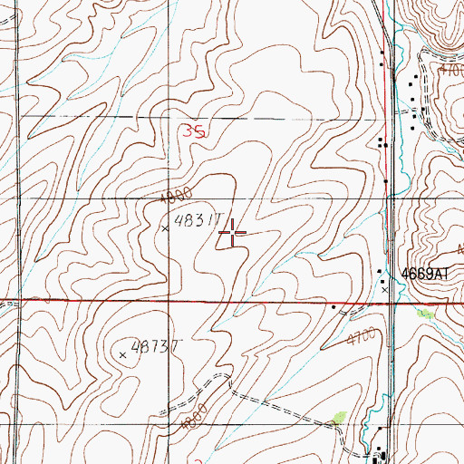 Topographic Map of Romola Post Office (historical), MT
