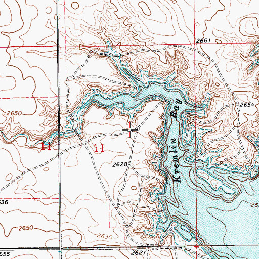 Topographic Map of Kremlin Campground, MT