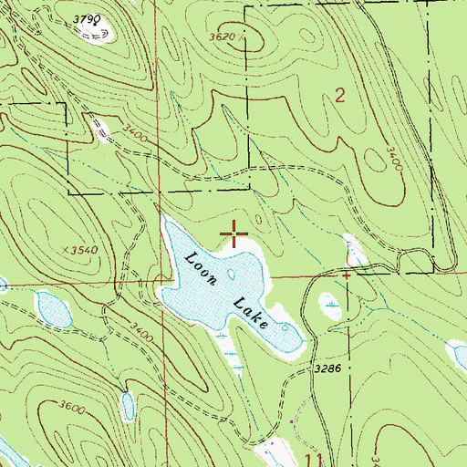 Topographic Map of Loon Lake - Eureka Fishing Access Site, MT