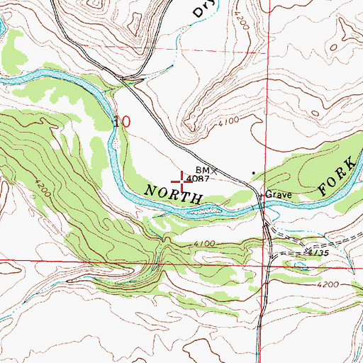 Topographic Map of Harry Morgan Fishing Access Site, MT