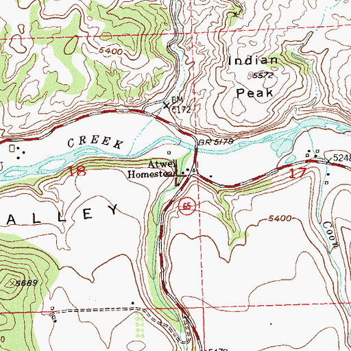 Topographic Map of Atwell Homestead, CO