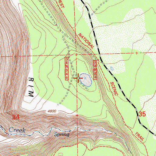 Topographic Map of Little Lake, CA