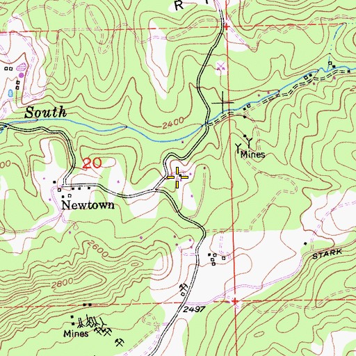 Topographic Map of Cross Family Vineyards, CA