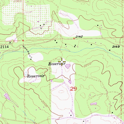 Topographic Map of Granite Springs Winery and Vineyards, CA