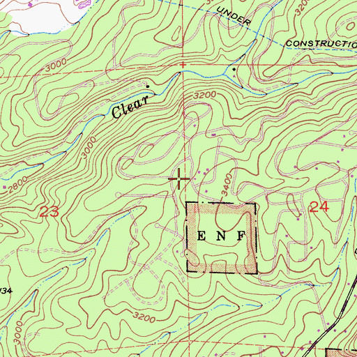 Topographic Map of Sierra Springs, CA